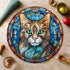 Cat Tabby Glass Suncatcher Worktop Saver
